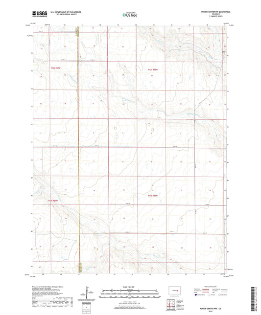 Punkin Center NW Colorado US Topo Map Image