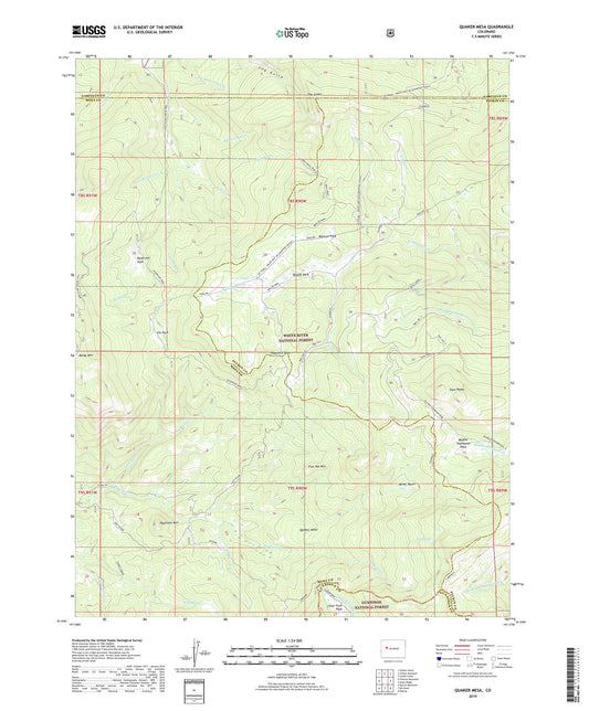 Quaker Mesa Colorado US Topo Map Image