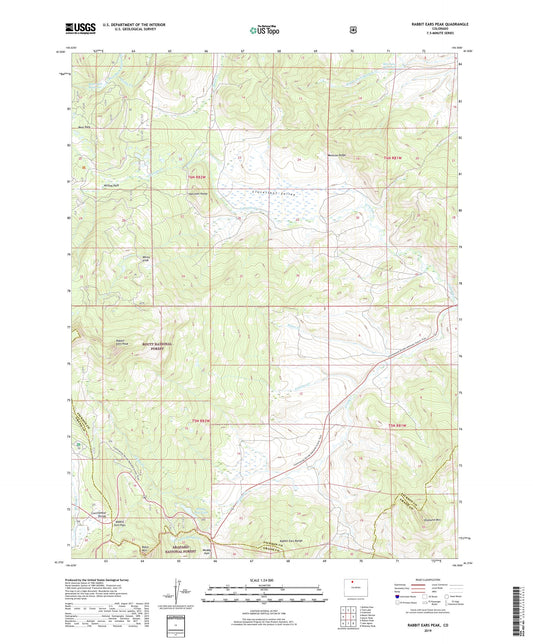 Rabbit Ears Peak Colorado US Topo Map Image