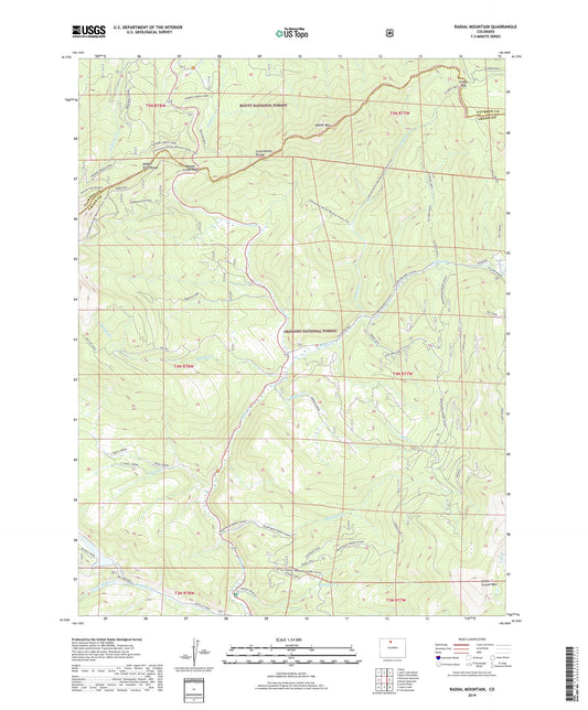 Radial Mountain Colorado US Topo Map Image