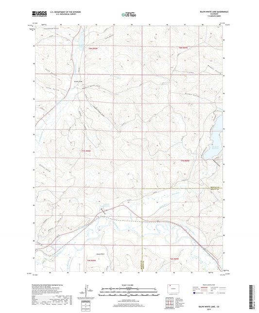 Ralph White Lake Colorado US Topo Map Image