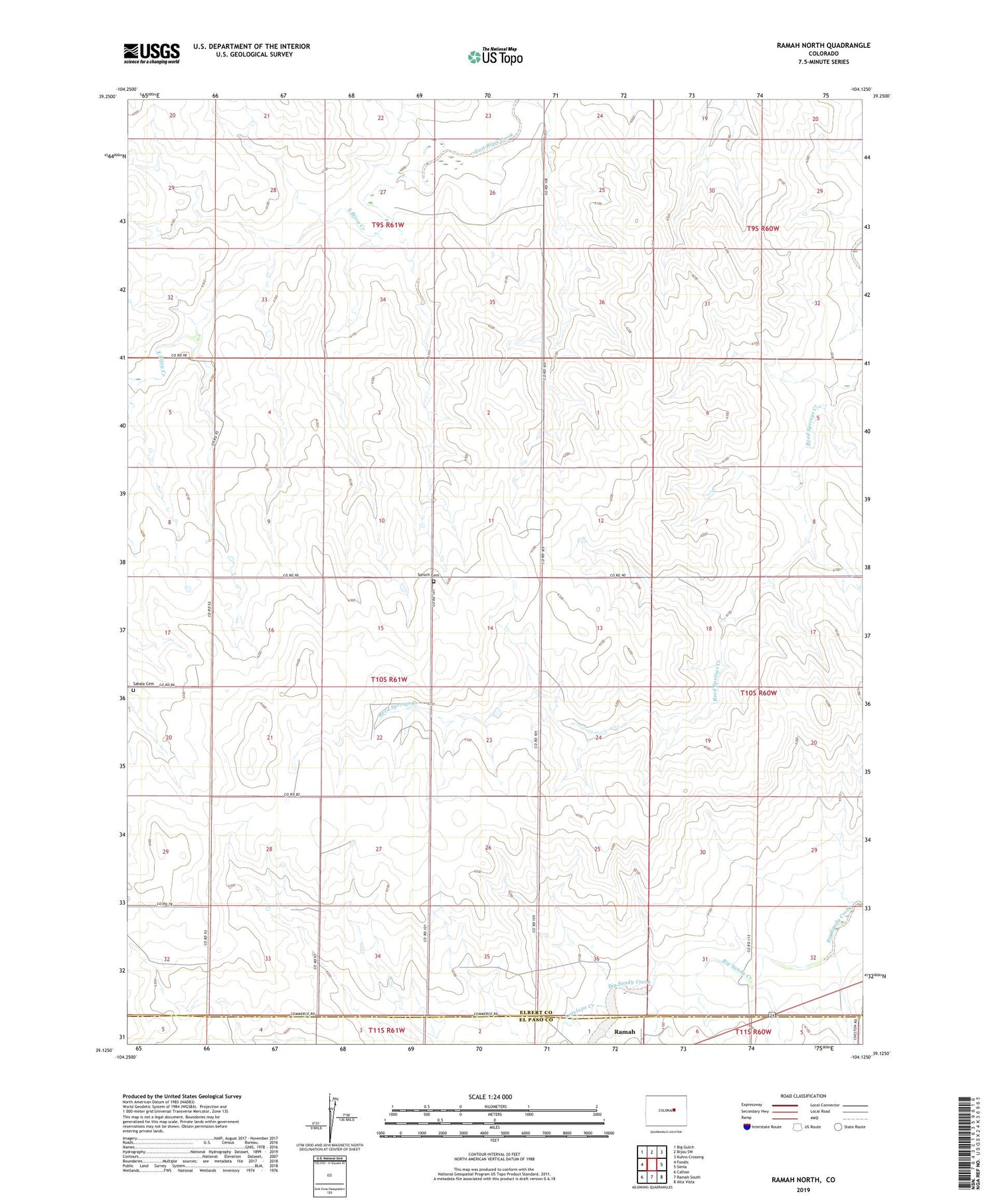 Ramah North Colorado US Topo Map Image