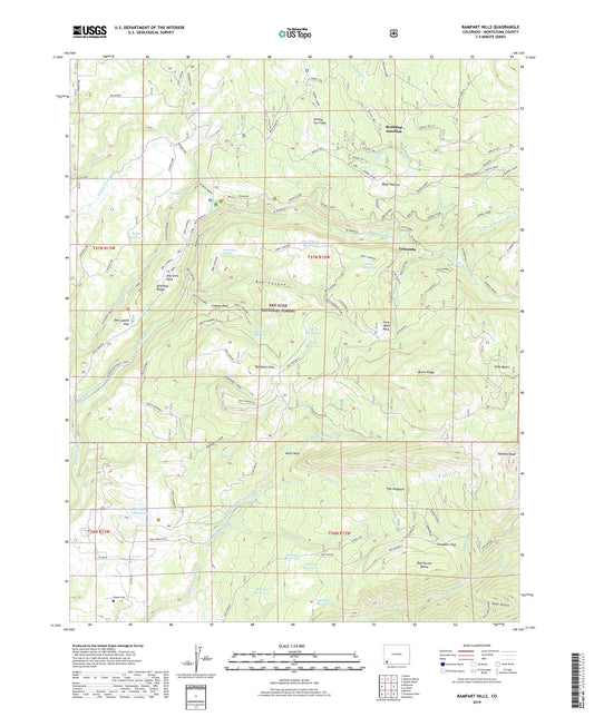 Rampart Hills Colorado US Topo Map Image