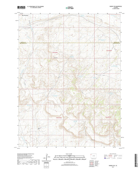 Rangely NE Colorado US Topo Map Image
