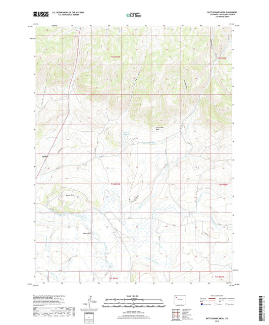 Rattlesnake Mesa Colorado US Topo Map Image