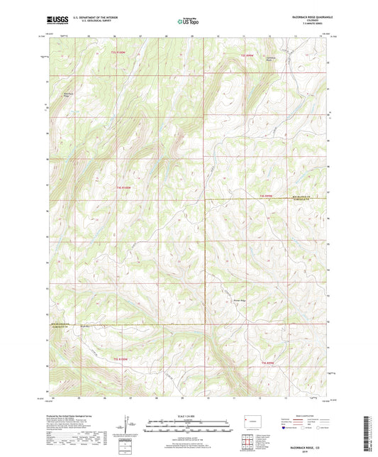 Razorback Ridge Colorado US Topo Map Image