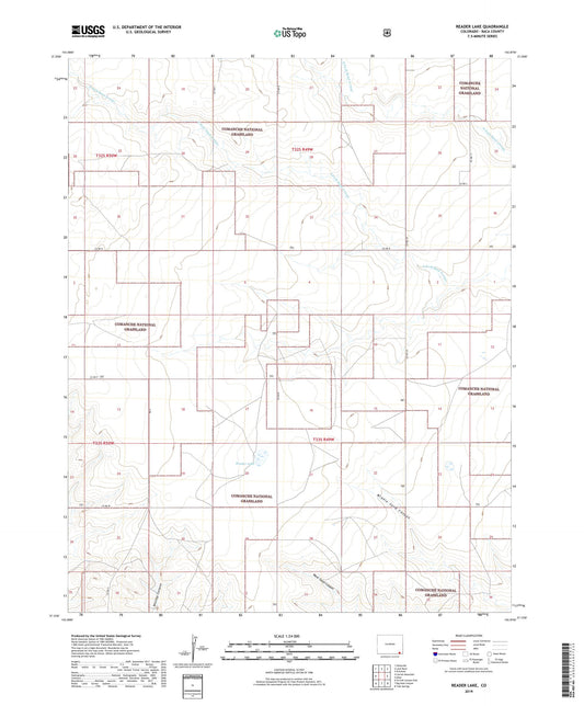 Reader Lake Colorado US Topo Map Image