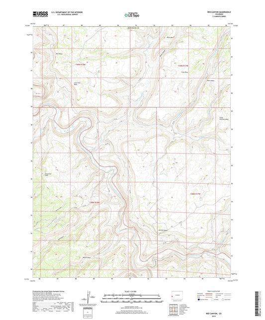 Red Canyon Colorado US Topo Map Image