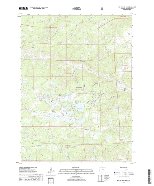 Red Feather Lakes Colorado US Topo Map Image