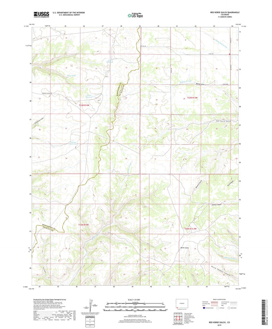 Red Horse Gulch Colorado US Topo Map Image