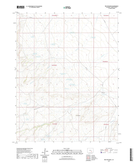 Red Top Ranch Colorado US Topo Map Image