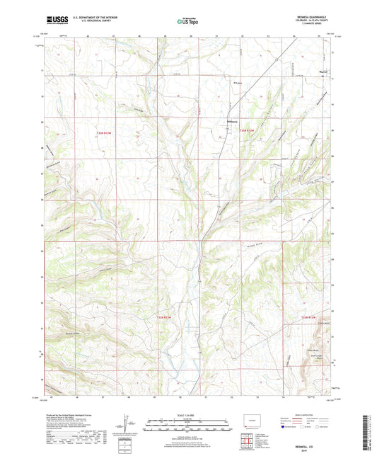 Redmesa Colorado US Topo Map Image