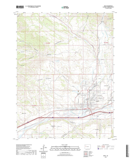 Rifle Colorado US Topo Map Image
