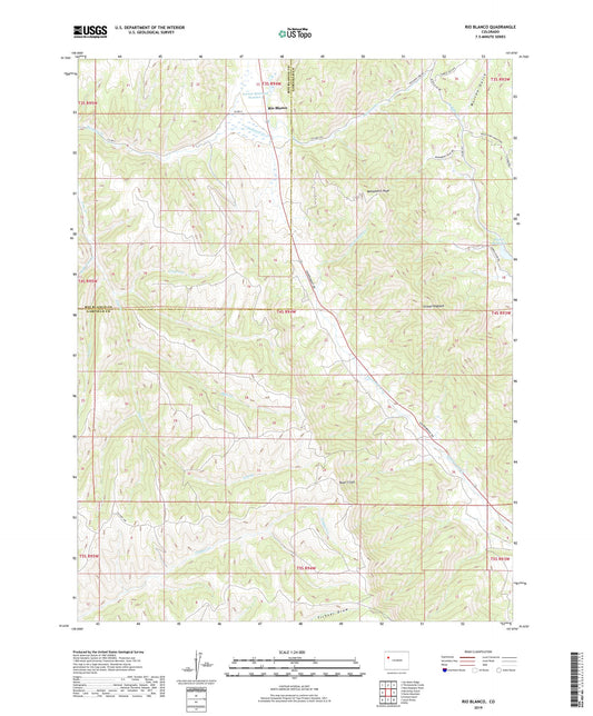 Rio Blanco Colorado US Topo Map Image