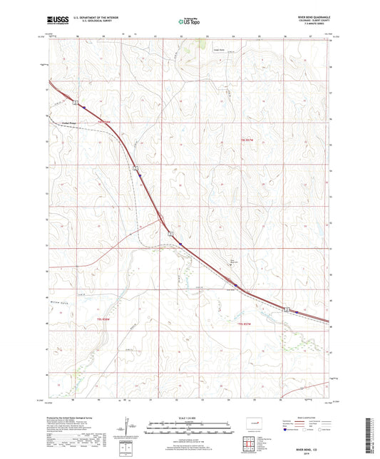 River Bend Colorado US Topo Map Image