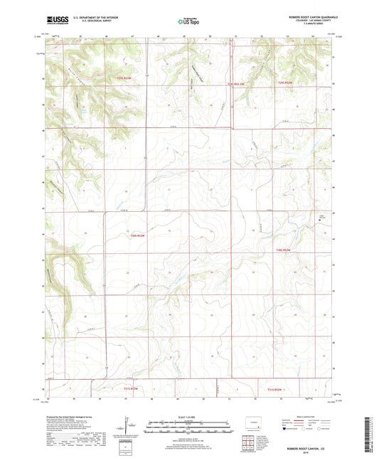 Robbers Roost Canyon Colorado US Topo Map Image