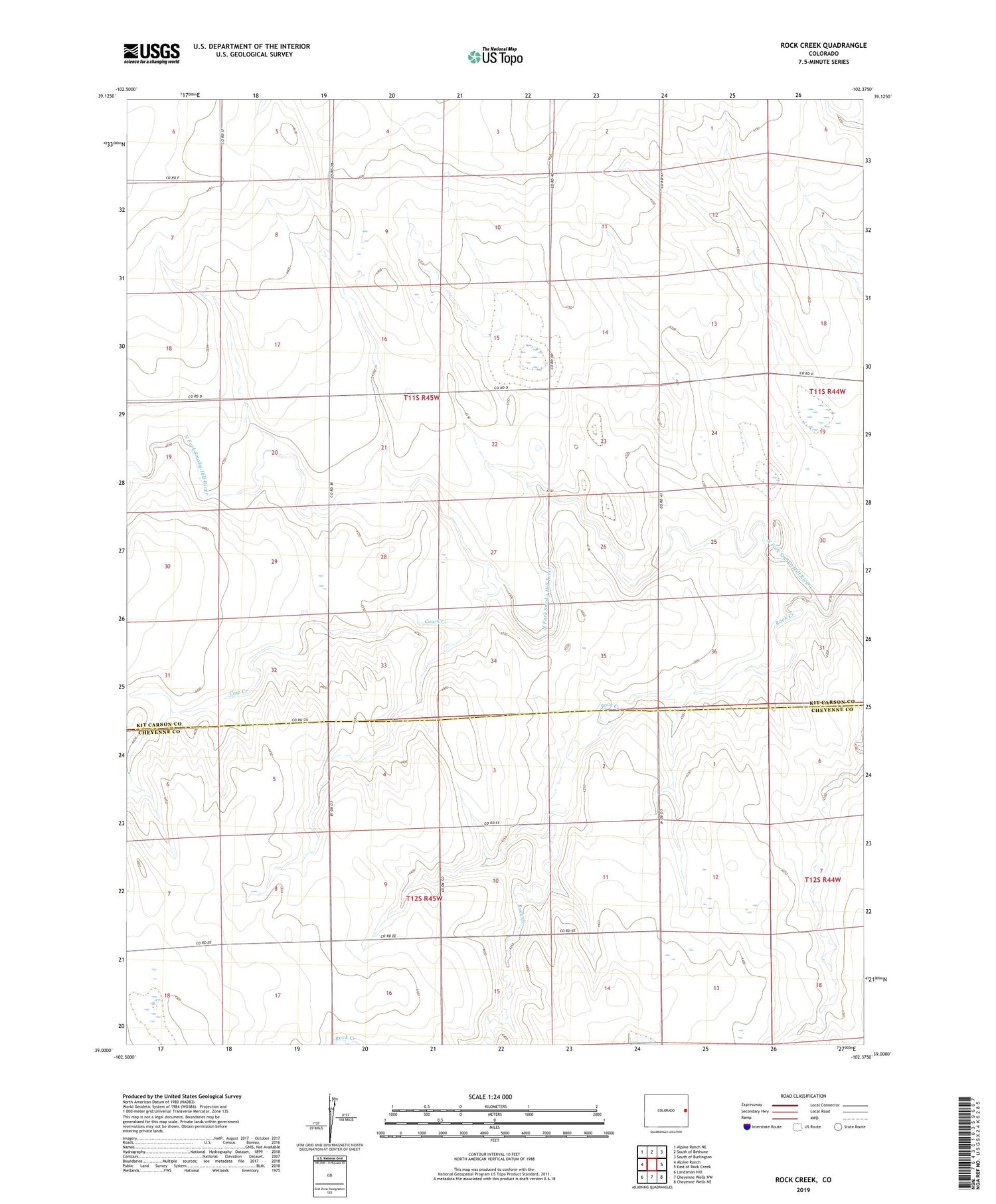 Rock Creek Colorado US Topo Map Image