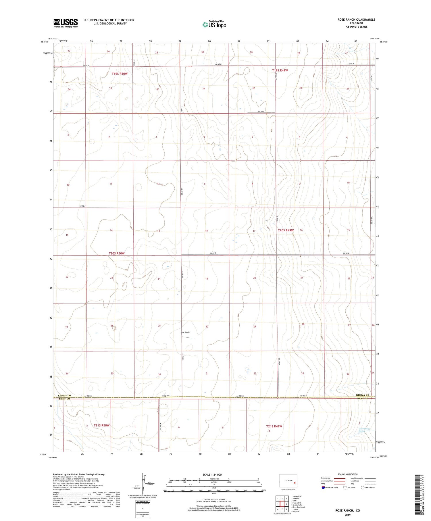Rose Ranch Colorado US Topo Map Image