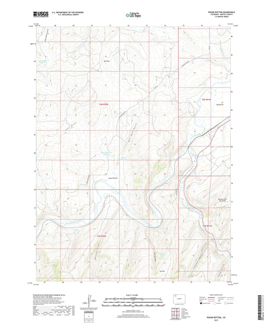 Round Bottom Colorado US Topo Map Image
