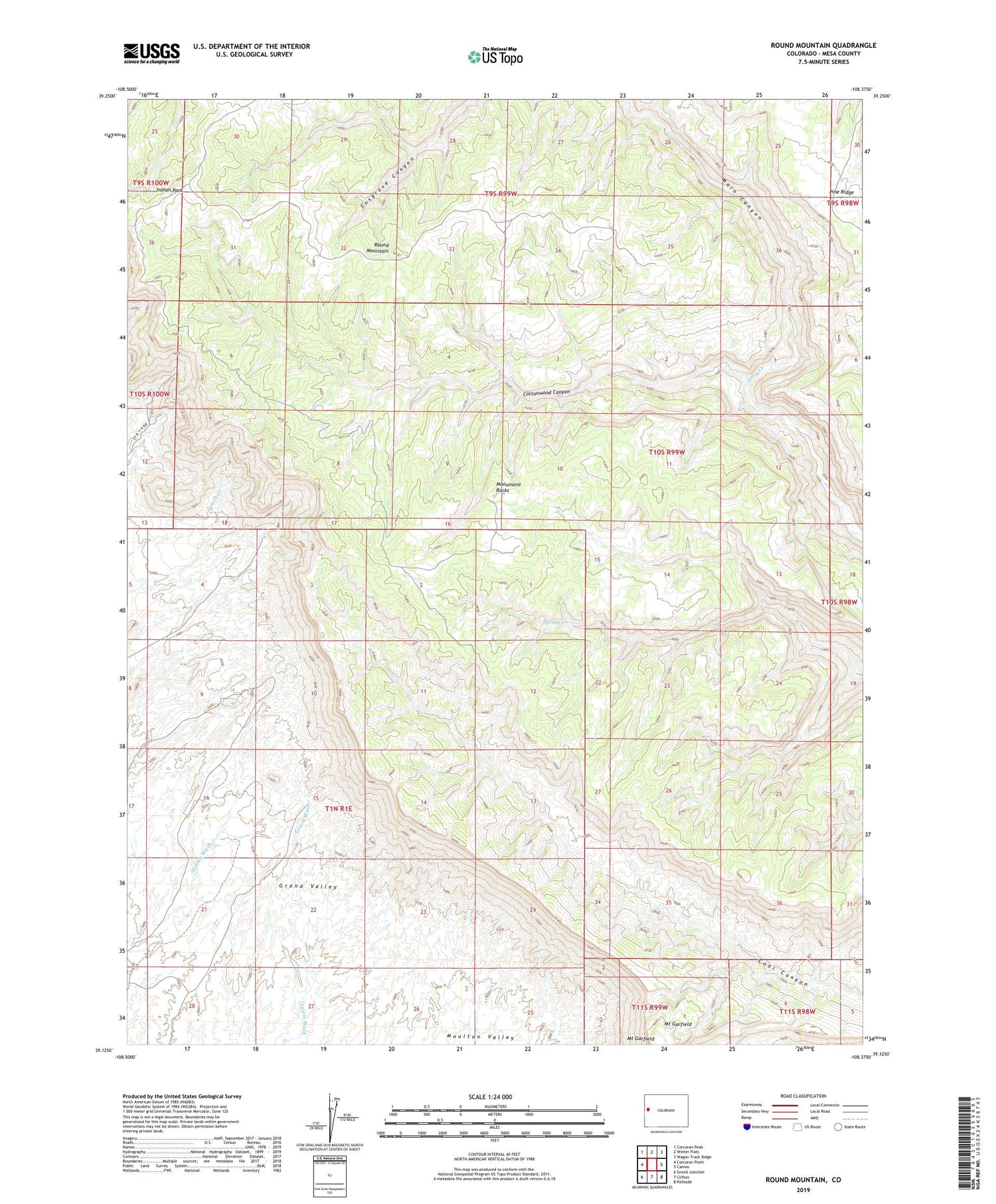 Round Mountain Colorado US Topo Map Image