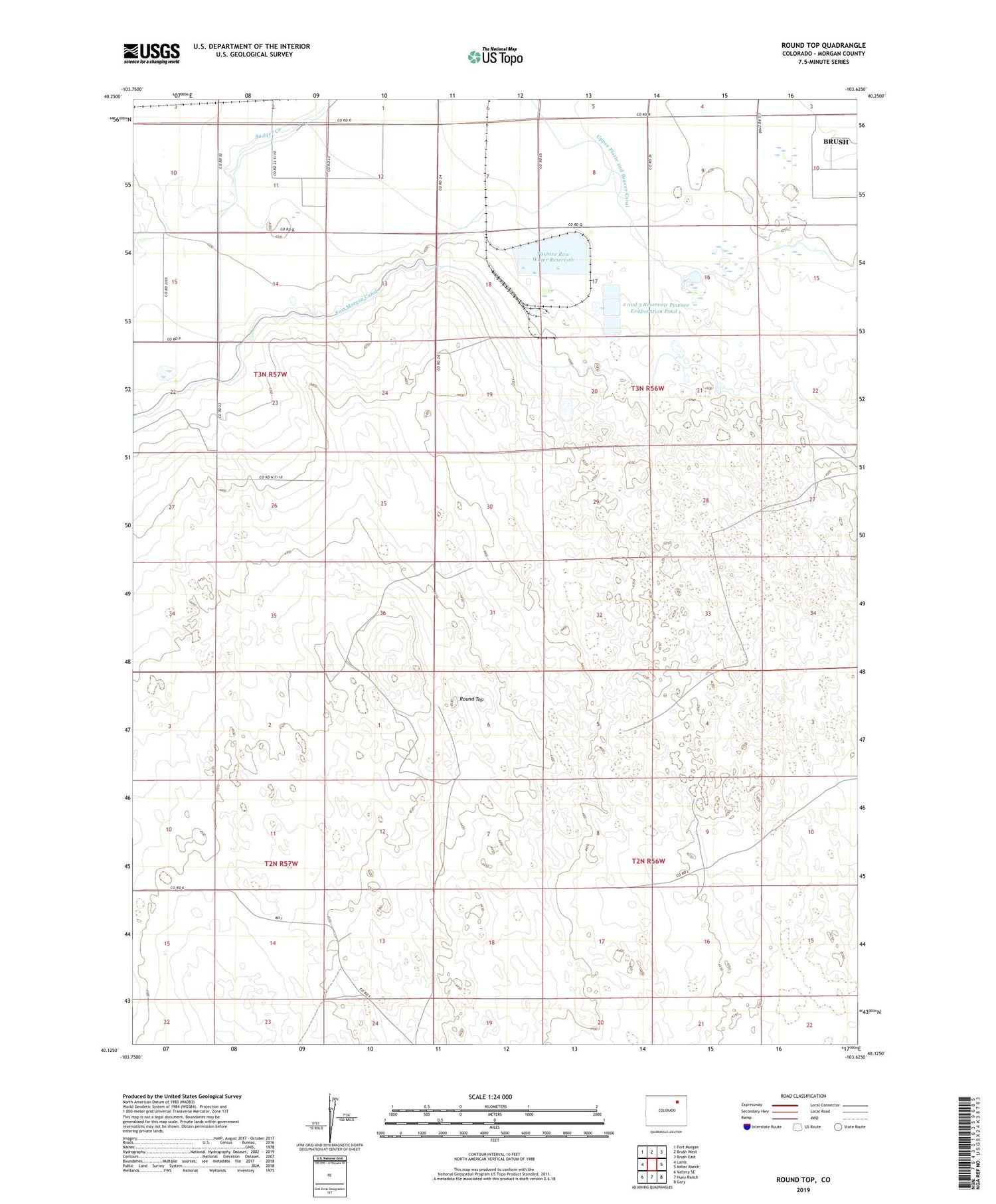 Round Top Colorado US Topo Map Image