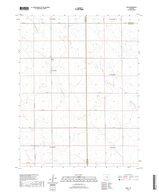 Rush Colorado US Topo Map Image