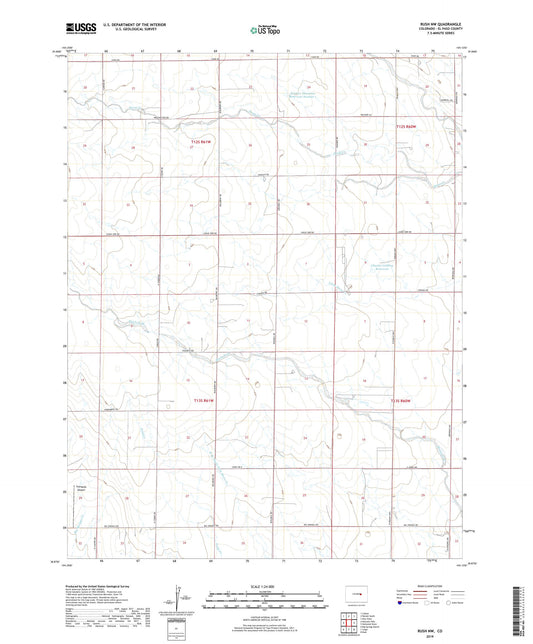 Rush NW Colorado US Topo Map Image