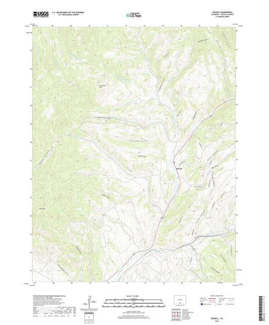 Russell Colorado US Topo Map Image