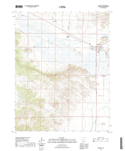 Saguache Colorado US Topo Map Image