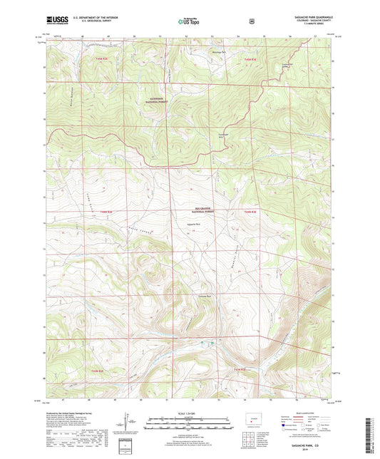 Saguache Park Colorado US Topo Map Image