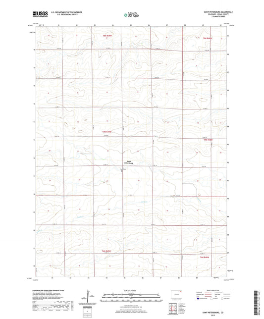 Saint Petersburg Colorado US Topo Map Image