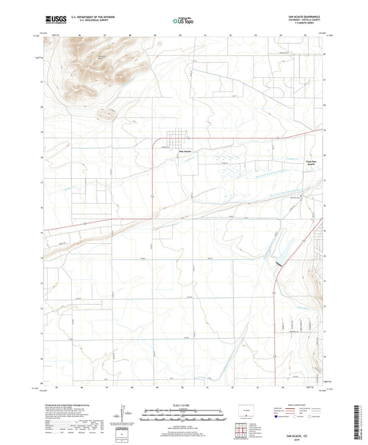 San Acacio Colorado US Topo Map Image