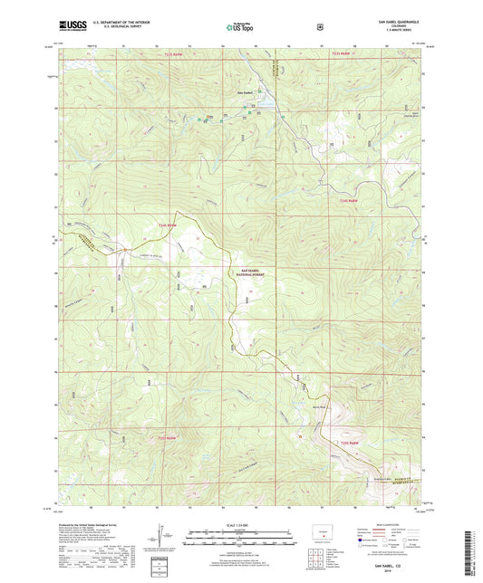 San Isabel Colorado US Topo Map Image