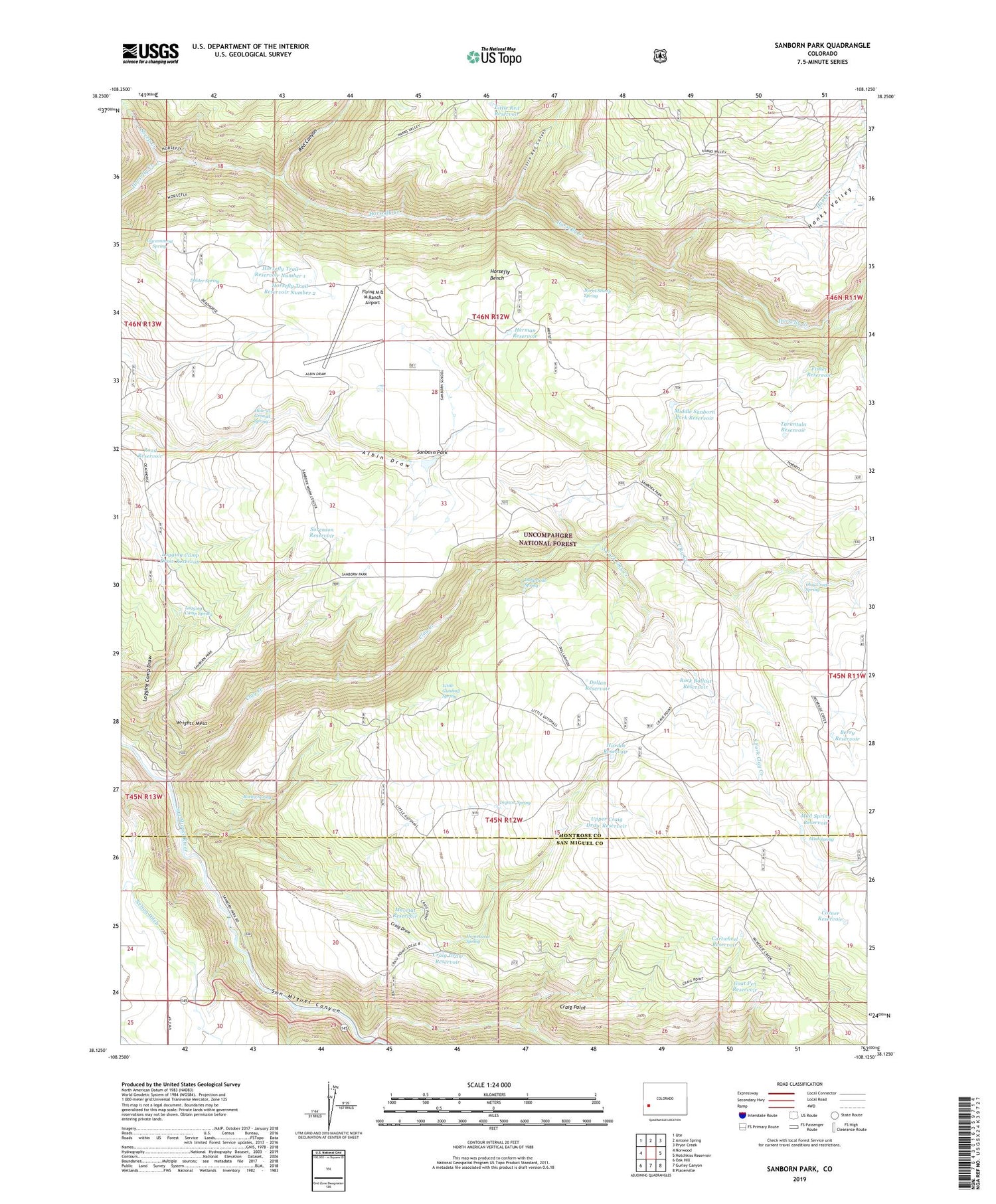 Sanborn Park Colorado US Topo Map Image