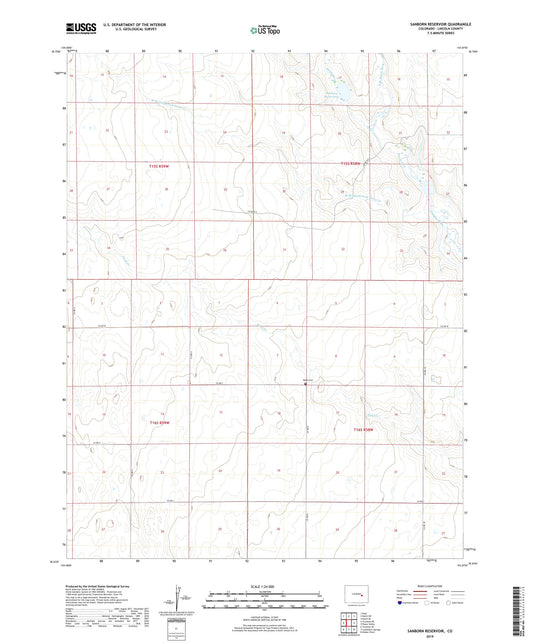 Sanborn Reservoir Colorado US Topo Map Image