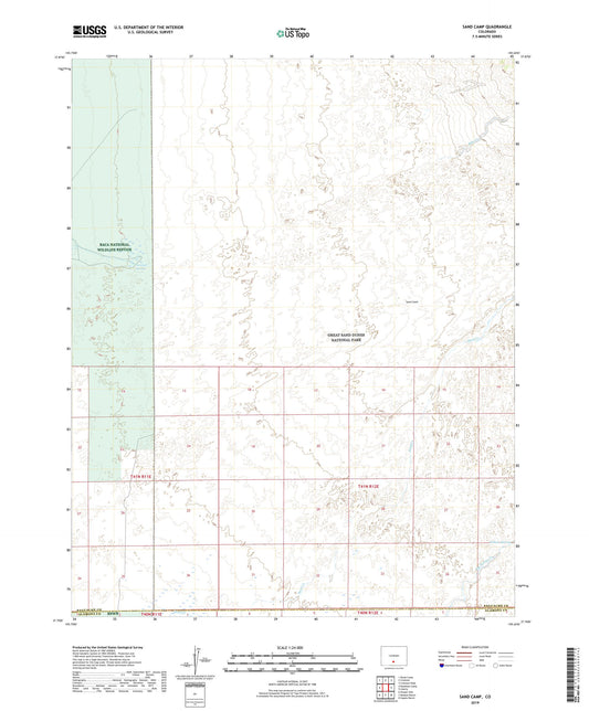 Sand Camp Colorado US Topo Map Image
