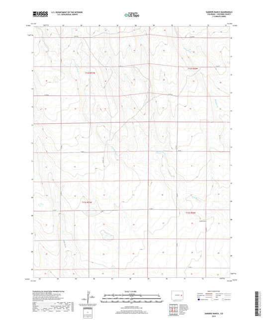 Sanders Ranch Colorado US Topo Map Image