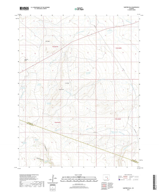 Sanford Hills Colorado US Topo Map Image