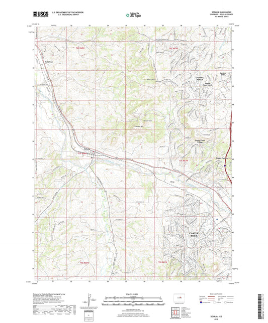 Sedalia Colorado US Topo Map Image