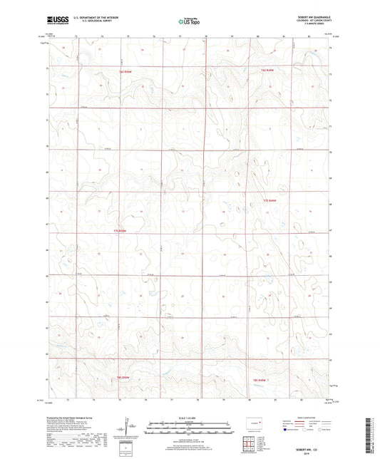 Seibert NW Colorado US Topo Map Image