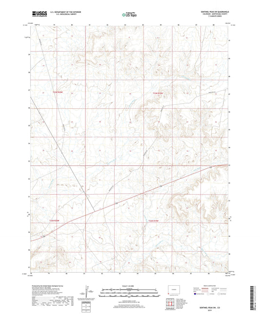 Sentinel Peak SW Colorado US Topo Map Image