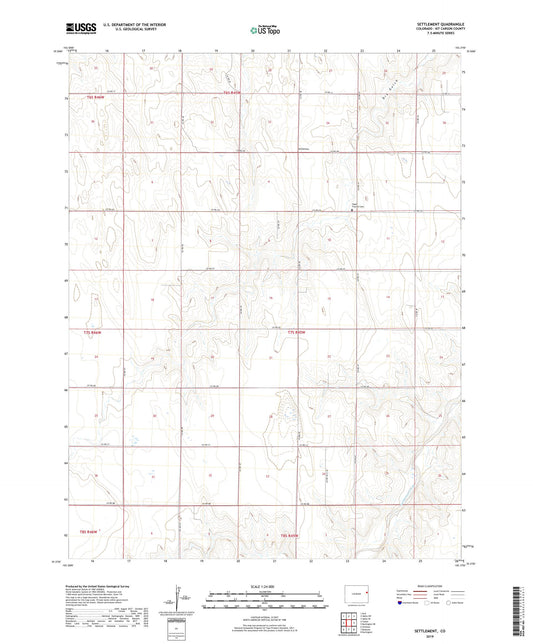 Settlement Colorado US Topo Map Image