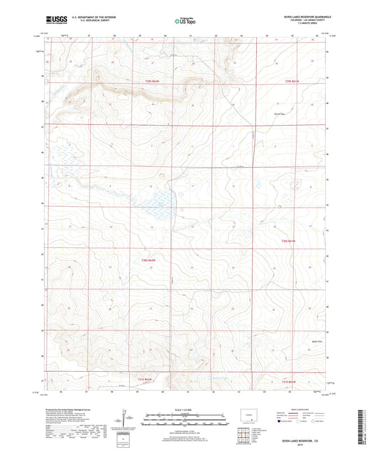 Seven Lakes Reservoir Colorado US Topo Map Image