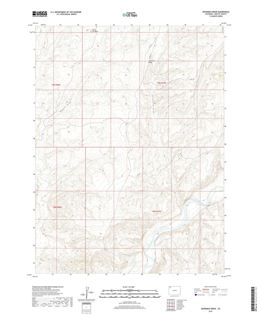 Sevenmile Draw Colorado US Topo Map Image