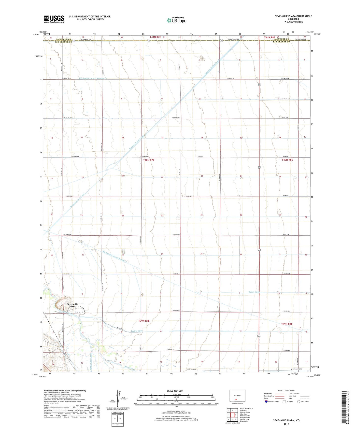 Sevenmile Plaza Colorado US Topo Map Image