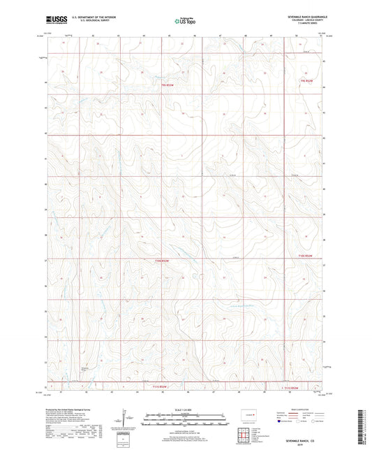 Sevenmile Ranch Colorado US Topo Map Image