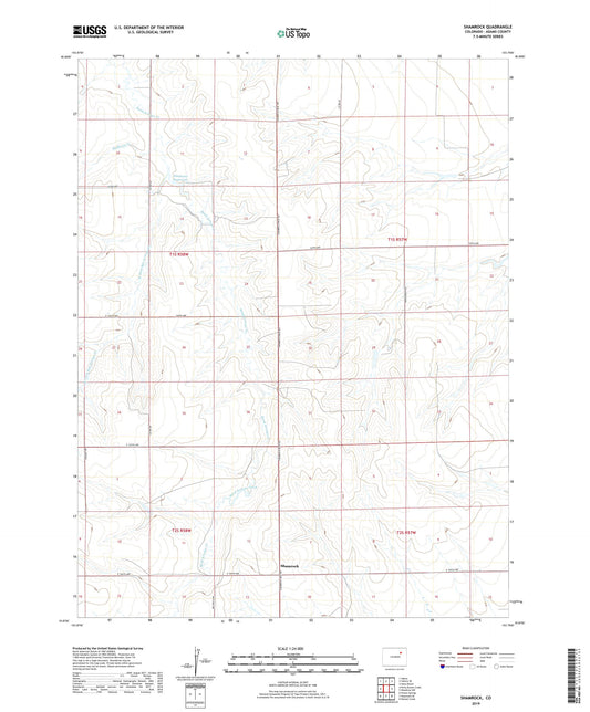 Shamrock Colorado US Topo Map Image