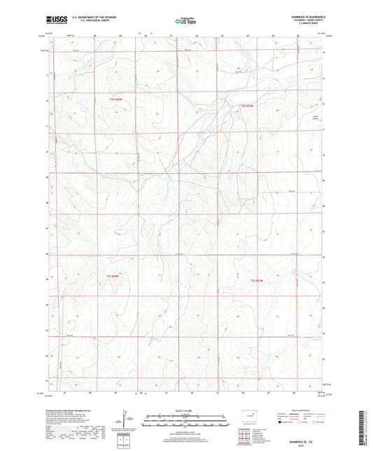 Shamrock SE Colorado US Topo Map Image
