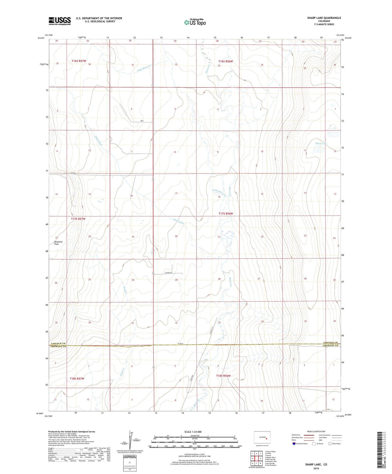 Sharp Lake Colorado US Topo Map Image