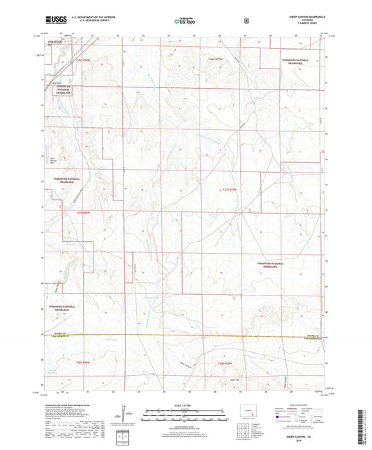 Sheep Canyon Colorado US Topo Map Image
